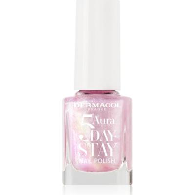 Dermacol 5 Day Stay Aura długotrwały lakier do paznokci z perłowym blaskiem odcień 68 Rose Whisper 11 ml