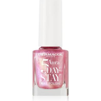 Dermacol 5 Day Stay Aura długotrwały lakier do paznokci z perłowym blaskiem odcień 69 Rose Glow 11 ml