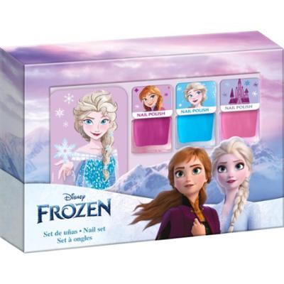 Disney Frozen Nail Set zestaw lakierów do paznokci dla dzieci 3y+ Pink, Blue, Pink 3x4.5 ml
