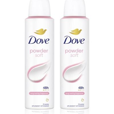 Dove Powder Soft dezodorant spray 2x150 ml