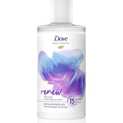 Dove Bath Therapy Renew żel do kąpieli i pod prysznic Wild Violet & Pink Hibiscus 400 ml