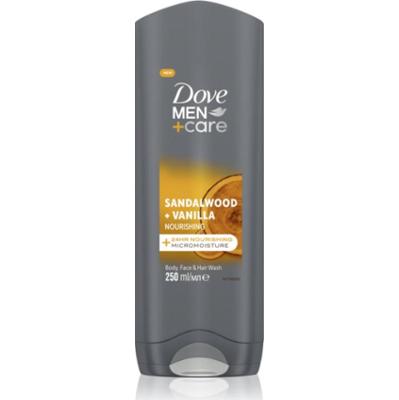 Dove Men+Care Sandalwood&Vanilla żel pod prysznic do twarzy, ciała i włosów dla mężczyzn 250 ml