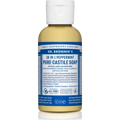 Dr. Bronner’s Peppermint uniwersalne mydło w płynie 60 ml