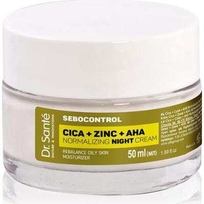 Dr. Santé Sebocontrol Cica + Zinc + AHA normalizujący krem regulujący pracę gruczołów łojowych na noc 50 ml