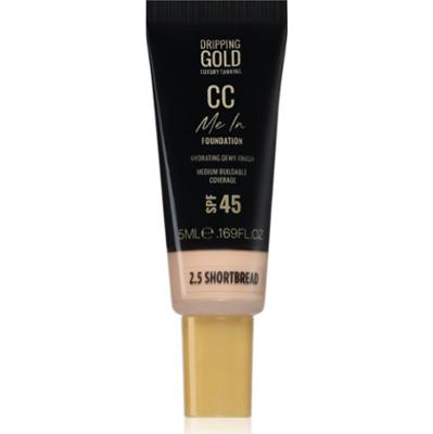 Dripping Gold CC Me In Mini Trial lekki podkład SPF 45 odcień Shortbread 2.5 5 ml