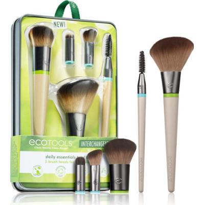 EcoTools Interchangeables™ Daily Essentials zestaw pędzli z etui 5 szt.