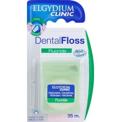 Elgydium Clinic Fluoride nić dentystyczna smak Mint Flavor 35 m