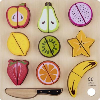 eliNeli Cutting Fruits owoce do krojenia z drewna 18m+ 9 szt.