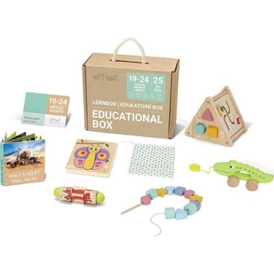 eliNeli Educational Box 19-24 m+ zestaw zabawek z drewna