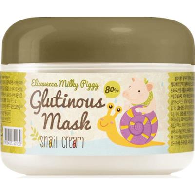 Elizavecca Milky Piggy Glutinous Mask 80% Snail Cream maseczka intensywnie nawilżająca i odżywiająca z ekstraktem ze śluzu ślimaka 100 g