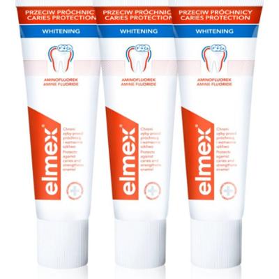 Elmex Caries Protection Gentle White wybielająca pasta do zębów z fluorem 3x75 ml