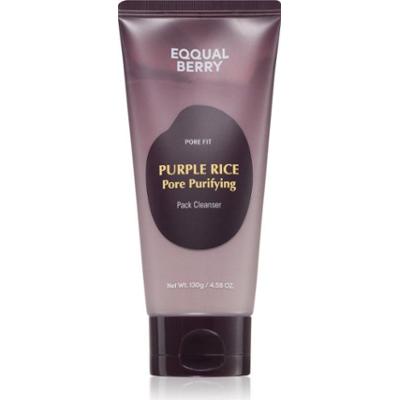 EQQUALBERRY Purple Rice Pore Purifying Pack Cleanser pianka dogłębnie oczyszczająca z efektem złuszczającym 130 g