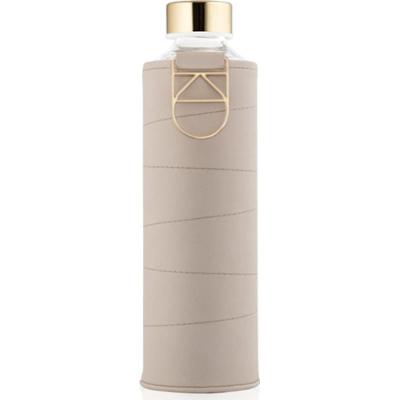 Equa Mismatch szklana butelka na wodę + osłona ze sztucznej skóry kolor Beige 750 ml