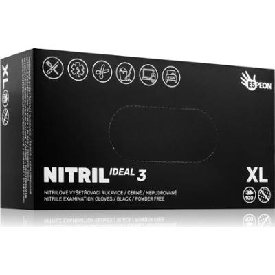 Espeon Nitril Ideal3 Black rękawiczki nitrylowe bezpudrowe rozmiar XL 100 szt.