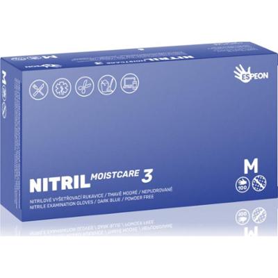 Espeon Nitril Moistcare3 Dark Blue rękawiczki nitrylowe bezpudrowe o działaniu nawilżającym rozmiar M 2x50 szt.