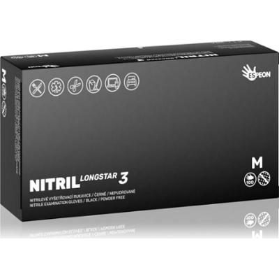 Espeon Nitril Longstar3 Black rękawiczki nitrylowe bezpudrowe rozmiar M 2x50 szt.