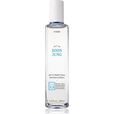 ETUDE SoonJung pH 5.5 Relief Toner łagodzący tonik do twarzy regenerująca i odnawiająca skórę 200 ml