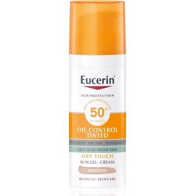 Eucerin Sun Oil Control Tinted kremowy żel do opalania SPF 50+ odcień Medium 50 ml