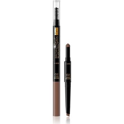 Eveline Cosmetics Brow Styler precyzyjna kredka do brwi 3 w 1 odcień 02 Dark Brown 1,2 g