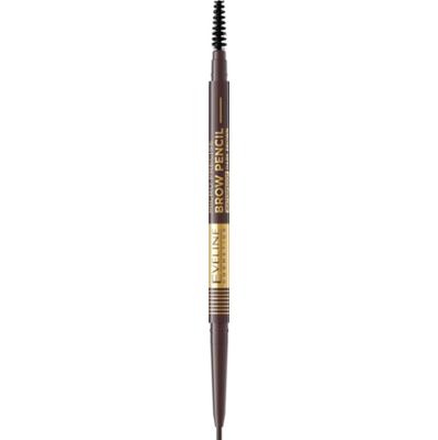 Eveline Cosmetics Micro Precise wodoodporna kredka do brwi ze szczoteczką 2 w 1 odcień 03 Dark Brown 4 g