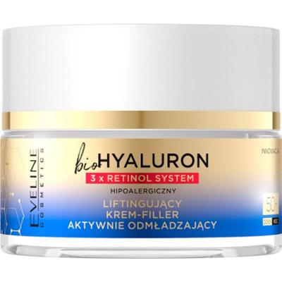 Eveline Cosmetics Bio Hyaluron 3x Retinol System krem liftingujący na dzień i na noc 50+ 50 ml