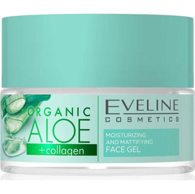 Eveline Cosmetics Organic Aloe+Collagen żel matujący do twarzy 50 ml