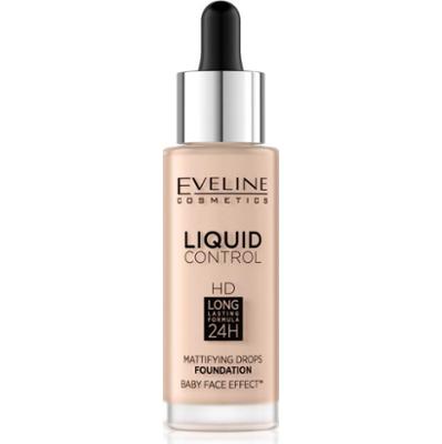 Eveline Cosmetics Liquid Control podkład w płynie z pipetą odcień 002 Soft Porcelain 32 ml