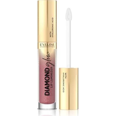 Eveline Cosmetics Diamond Glow błyszczyk do ust z połyskiem z kwasem hialuronowym odcień 11 Rose Nude 4,5 ml