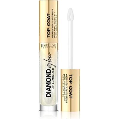 Eveline Cosmetics Diamond Glow błyszczyk do ust z połyskiem z kwasem hialuronowym odcień 12 Top Coat 4.5 ml