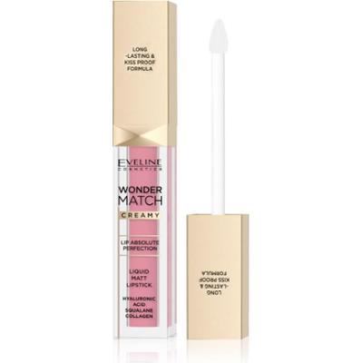 Eveline Cosmetics Wonder Match długotrwały matowa pomadka w płynie z kwasem hialuronowym odcień 01 Angel Rose 6.8 ml