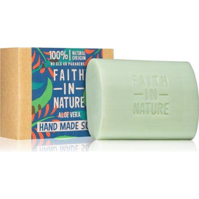 Faith In Nature Hand Made Soap Aloe Vera naturalne mydło w kostce z aloesem 100 g
