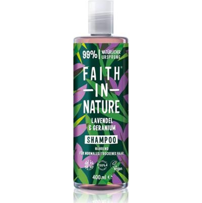 Faith In Nature Lavender & Geranium szampon naturalny do włosów normalnych i suchych 400 ml