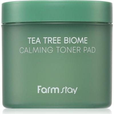 Farmstay Tea Tree Biome tonizujące płatki do twarzy do łagodzenia 140 ml