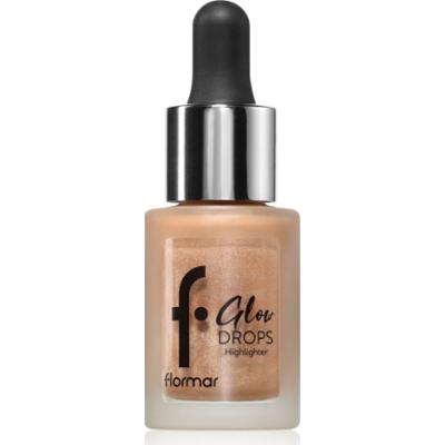 flormar Glow Drops Highlighter płynny rozjaśniacz odcień 001 Moon Glow 14 ml