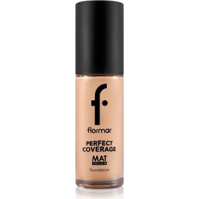 flormar Perfect Coverage Mat Touch Foundation podkład matujący do skóry tłustej i mieszanej odcień 308 Fair Ivory 30 ml