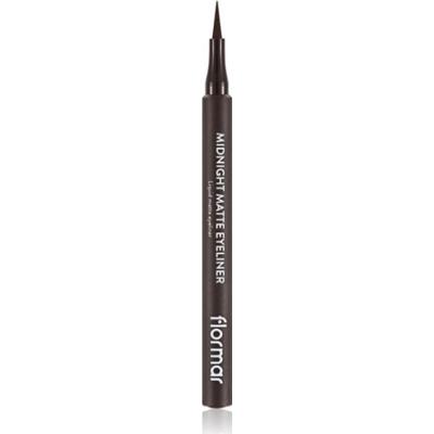 flormar Midnight Matte Eyeliner eyeliner w pisaku z matowym wykończeniem odcień 02 Brown 1 ml