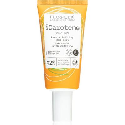 FlosLek Laboratorium Beta Carotene krem pod oczy na worki i zmarszczki z kofeiną 30 ml