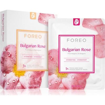 FOREO Farm to Face Sheet Mask Bulgarian Rose maska nawilżająca w płacie 3x20 ml