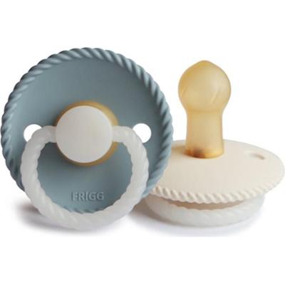 FRIGG Rope Night Size 1:0-6 months smoczek Stone Blue Night/Cream Night 2 szt.