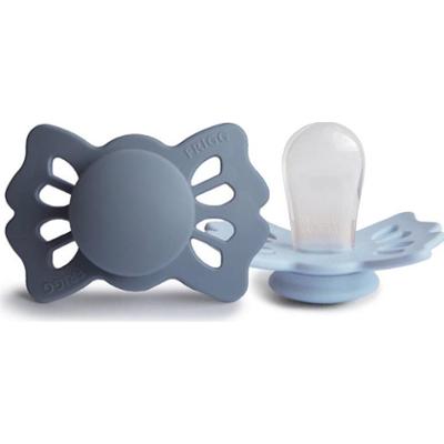 FRIGG Lucky Size 1:0-6 months smoczek Slate/Powder Blue 2 szt.