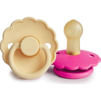 FRIGG Daisy Size 1:0-6 months smoczek Pale Daffodil/Fuchsia 2 szt.