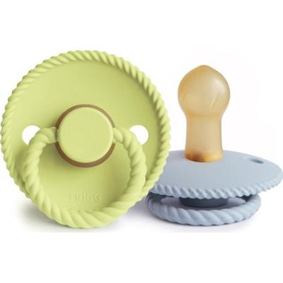 FRIGG Rope Size 1:0-6 months smoczek Green Tea/Powder Blue 2 szt.