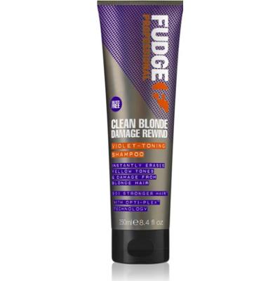 Fudge Clean Blonde Damage Rewind fioletowy szampon tonujący do włosów blond i z balejażem 250 ml