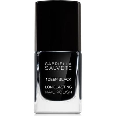 Gabriella Salvete Longlasting Enamel długotrwały lakier do paznokci z wysokim połyskiem odcień 01 Deep Black 11 ml