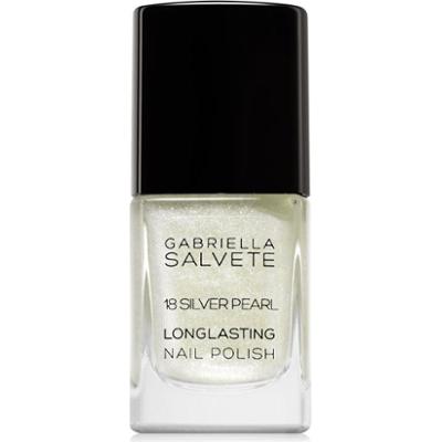 Gabriella Salvete Longlasting Enamel długotrwały lakier do paznokci z perłowym blaskiem odcień 18 Silver Pearl 11 ml