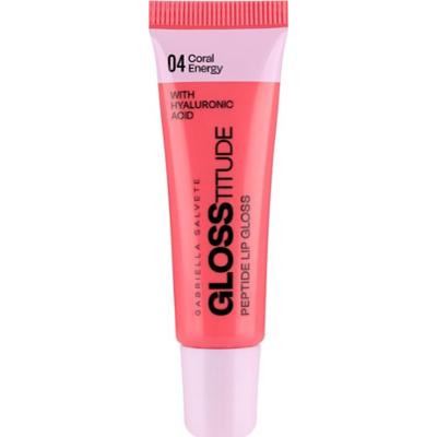Gabriella Salvete Glosstitude Peptide Lip Gloss nawilżający błyszczyk do ust odcień 04 Coral Energy 10 ml