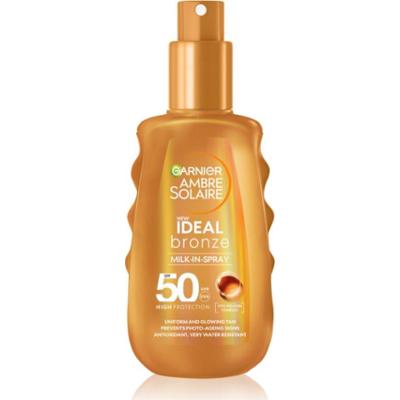 Garnier Ambre Solaire Ideal Bronze mleczko do opalania w sprayu do ciała SPF 50 150 ml