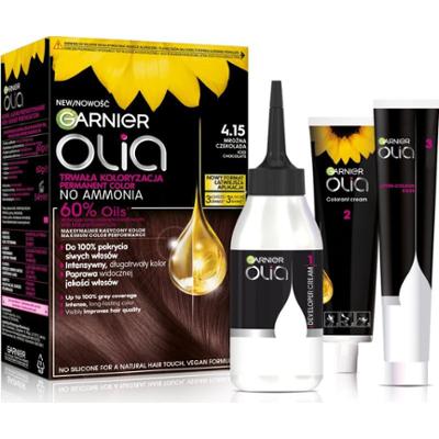Garnier Olia Big Kit trwała farba do włosów odcień 4.15 Mroźna Czekolada 1 szt.