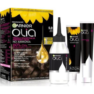 Garnier Olia Big Kit trwała farba do włosów odcień 5.0 Brąz 1 szt.