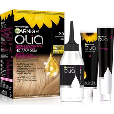 Garnier Olia Big Kit trwała farba do włosów odcień 9.0 Jasny Blond 1 szt.